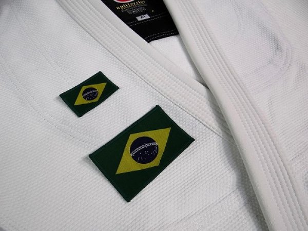 Photo3: BULLTERRIER Embroidery Patch Brazil Flag 2pcs set (3)