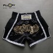 Photo1: FLUORY Muay Thai Shorts MTSF05 Black (1)