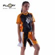 Photo3: FLUORY Rashguard Fluory Short Sleeve Black/Orange (3)