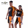 Photo1: FLUORY Rashguard Fluory Short Sleeve Black/Orange (1)