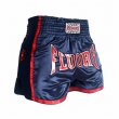 Photo2: FLUORY Muay Thai Shorts MTSF22 Blue/Red (2)