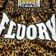 Photo3: FLUORY Muay Thai Shorts MTSF52 Leopard (3)