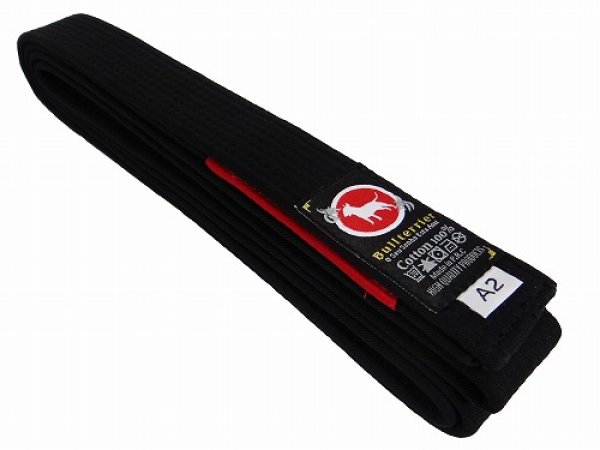 Photo1: BULLTERRIER Jiu Jitsu Belt 2.0 Black (1)