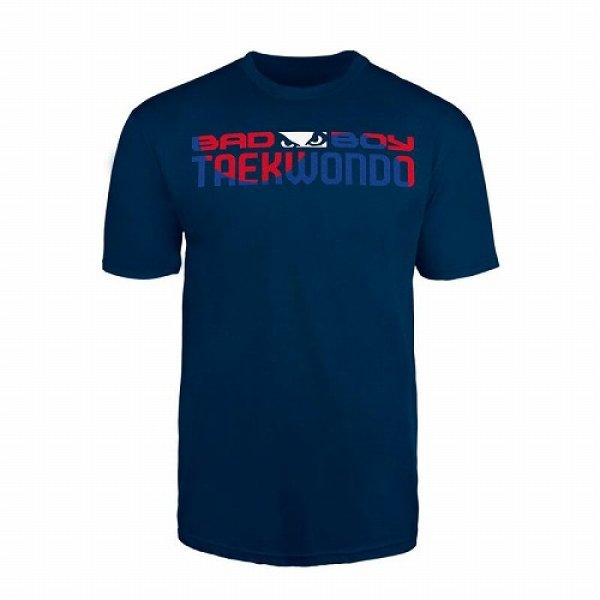 Photo1: BAD BOY T-Shirt Taekwondo Discipline Blue SALE (1)