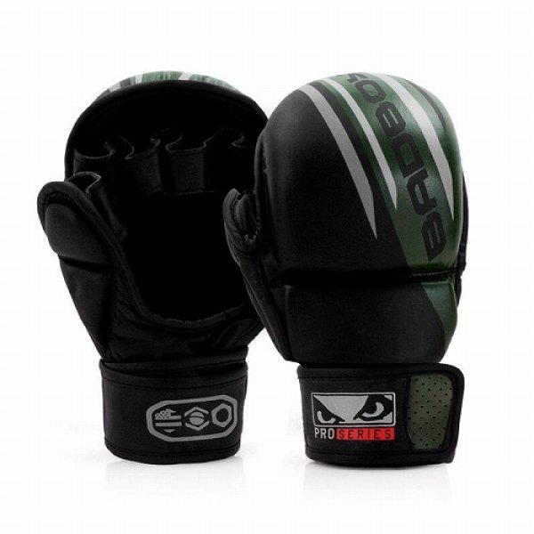 Photo1: BAD BOY MMA Safety Glove Pro Series Advanced Black/Green  SALE (1)
