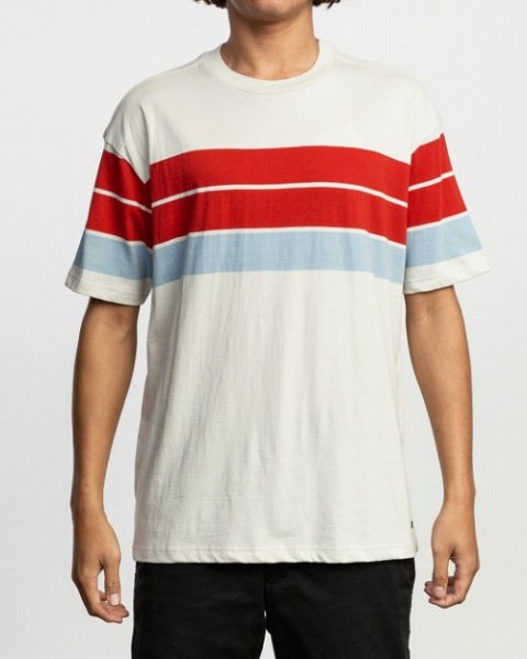 Photo1: RVCA T-Shirt PAYNO KNIT White  (1)