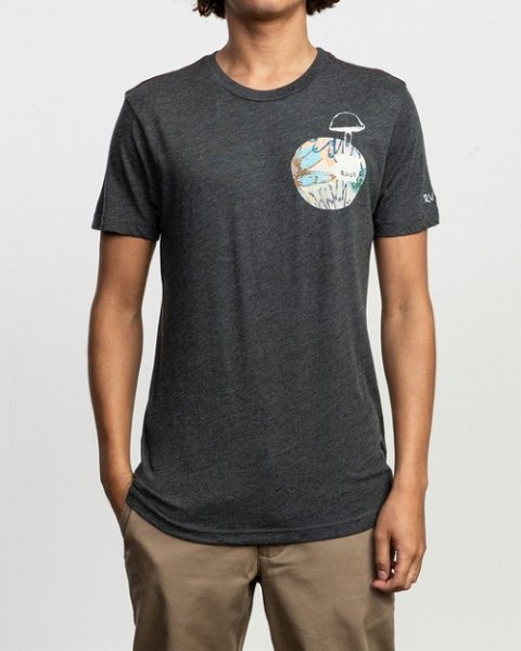 Photo1: RVCA T-Shirt SAGE VAUGHN Black (1)