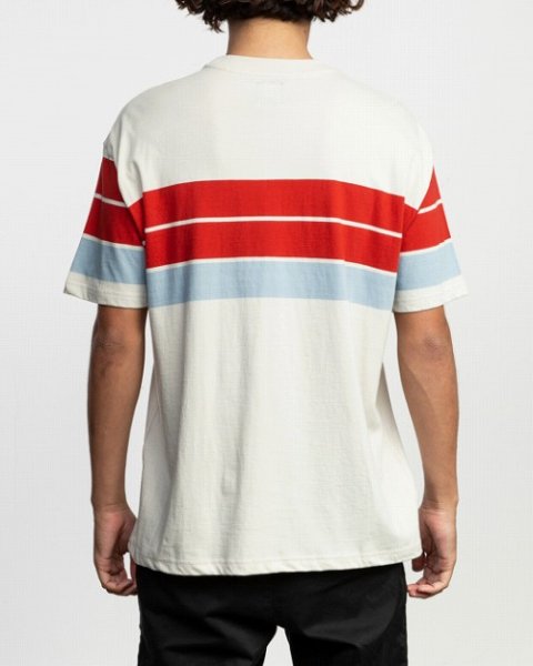 Photo3: RVCA T-Shirt PAYNO KNIT White   SALE (3)