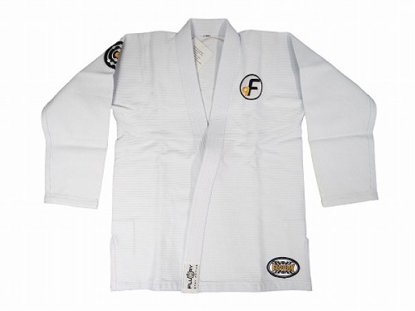 Photo1: FLUORY Kids Jiu Jitsu Gi MINIMALIST White (1)