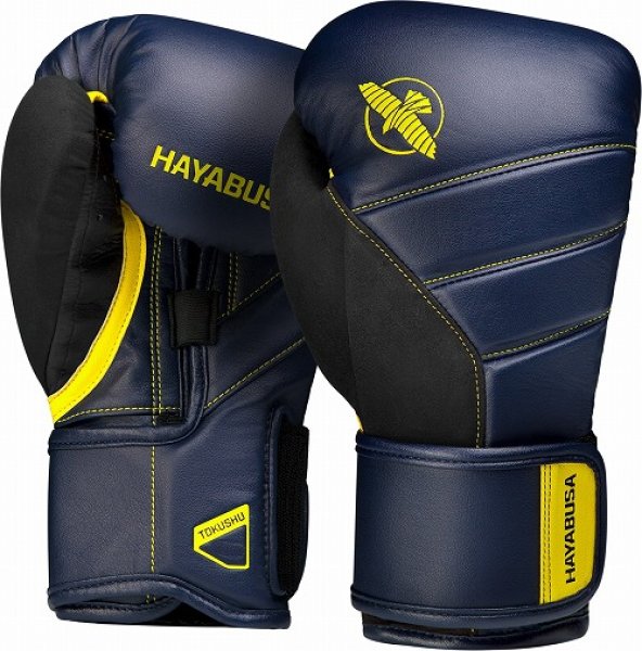 Photo1: HAYABUSA Boxing Gloves T3 Navy/Yellow (1)