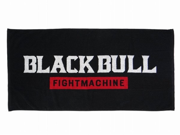 Photo1: BLACK BULL Bath Towel LOGO Black (1)