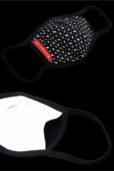 Photo4: BULL TERRIER Cotton MASK MONOGRAM (4)