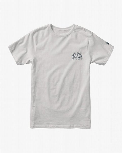 Photo3: RVCA T-Shirt DEFFER CHEST White  SALE (3)