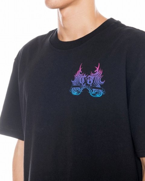 Photo3: RVCA T-Shirt FLETCHER TRIBE Black  SALE (3)