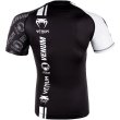 Photo3: VENUM Rashguard LOGOS Short Sleeve Black/White (3)