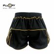 Photo3: FLUORY Muay Thai Shorts MTSF35 Black (3)