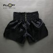 Photo2: FLUORY Muay Thai Shorts MTSF03 Black (2)