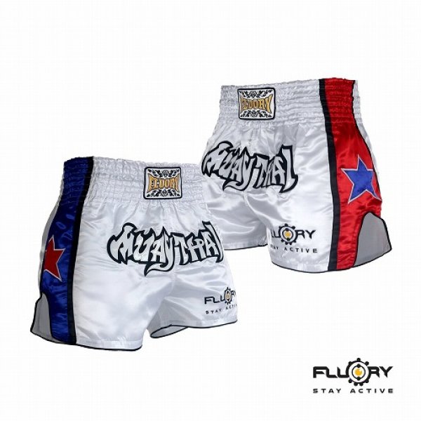Photo1: FLUORY Muay Thai Shorts MTSF08 (1)