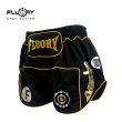 Photo2: FLUORY Muay Thai Shorts MTSF35 Black (2)