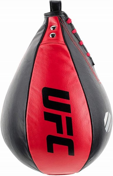 Photo1: UFC Leather Speed Bag Black / Red (1)