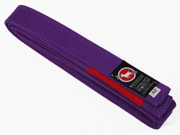 Photo1: BULLTERRIER Jiu Jitsu Belt 2.0 Purple ( RED TAG) (1)