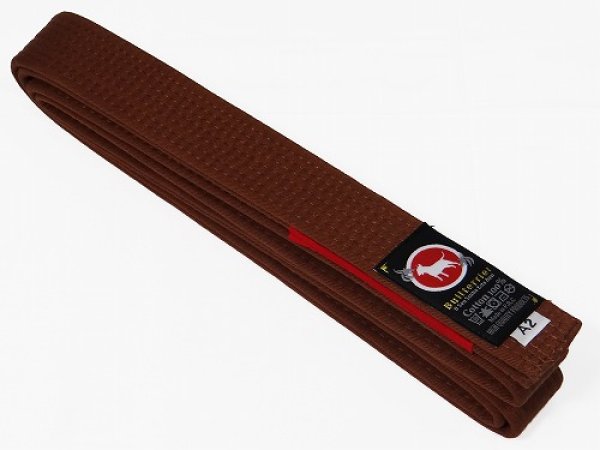 Photo1: BULLTERRIER Jiu Jitsu Belt 2.0 Brown ( Red Tag ) (1)