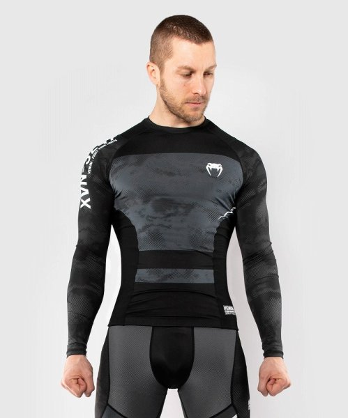 Photo1: VENUM Rashguard SKY247 Long Sleeve Black (1)