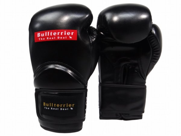 Photo1: BULL TERRIER Boxing Gloves BASIC Black (1)
