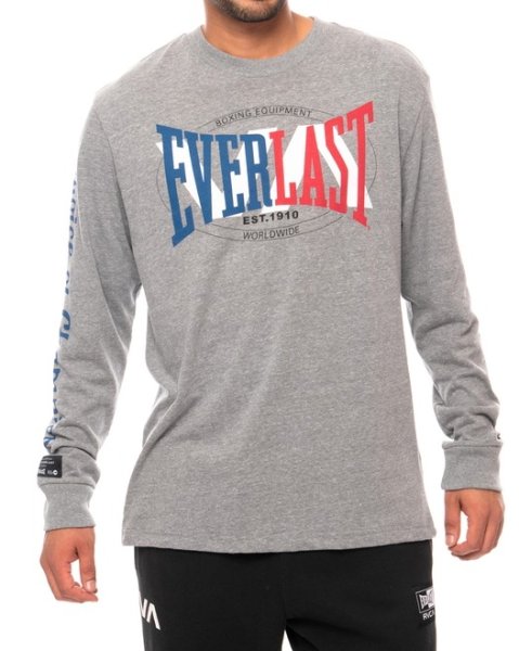 Photo1: RVCA x EVERLAST Long Sleeve T-Shirt CM NY Heather Gray (1)