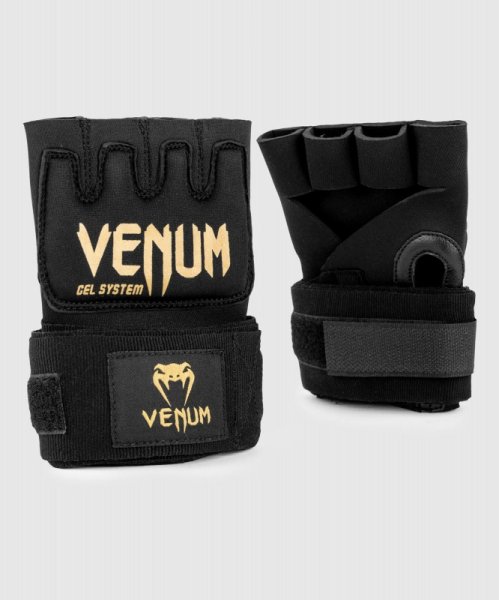 Photo1: VENUM Contact Gel Glove Wrap Black/Gold (1)