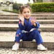 Photo3: FLUORY Kids Jiu Jitsu Gi Courage Blue (3)