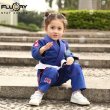 Photo4: FLUORY Kids Jiu Jitsu Gi Courage Blue (4)
