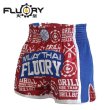 Photo2: FLUORY Muay Thai Shorts MTSF68 Red (2)