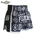 Photo1: FLUORY Muay Thai Shorts MTSF68 Black (1)