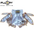 Photo1: FLUORY Muay Thai Shorts MTSF72 White (1)