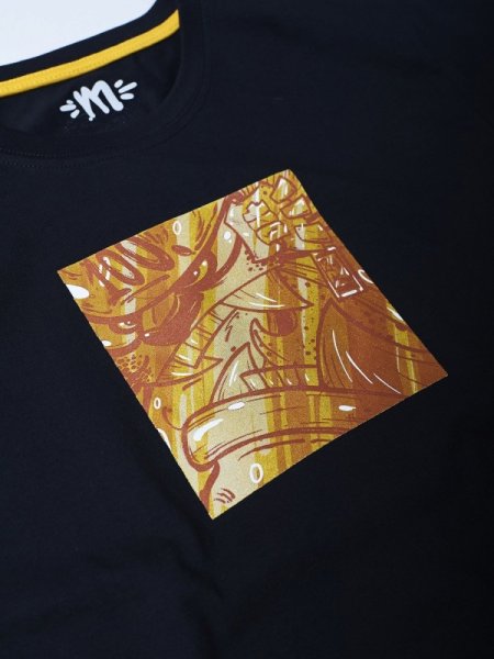 Photo3: MANTO x DAVEE BLOWS T-Shirt GOLD Black  SALE (3)
