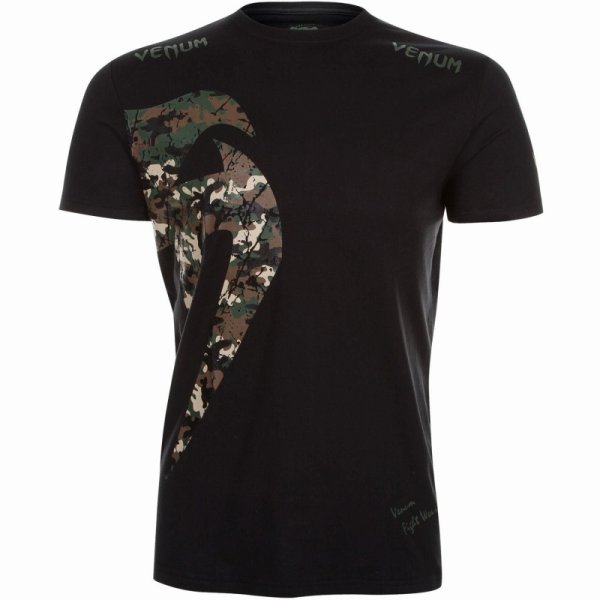 Photo1: VENUM T-Shirt Original Giant Black/Forest Camo (1)