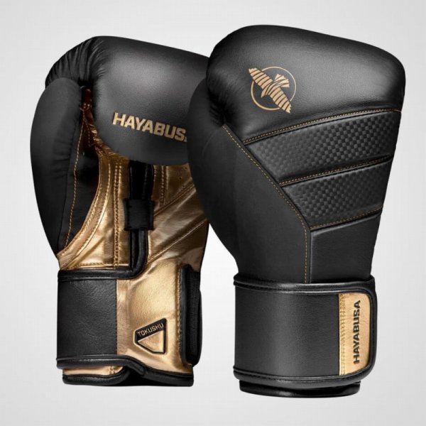 Photo1: HAYABUSA Boxing Gloves T3 Black/Gold (1)