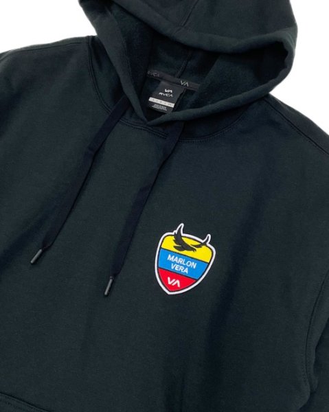 Photo2: RVCA CHITO VERA COLLECTION Chito Patch Hoodie Parka Black (2)