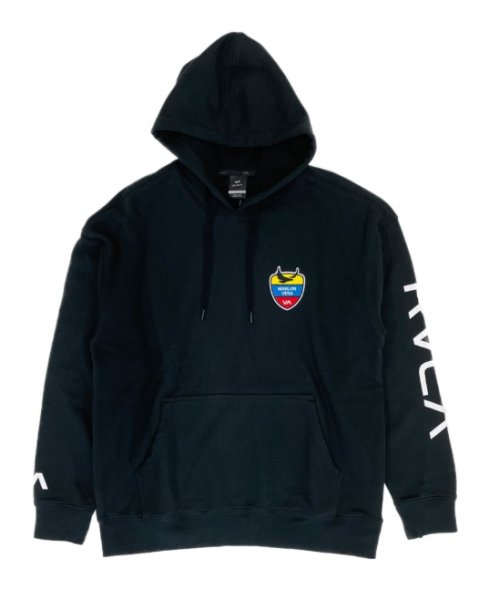 Photo1: RVCA CHITO VERA COLLECTION Chito Patch Hoodie Parka Black (1)