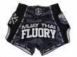 Photo1: FLUORY Muay Thai Shorts MTSF86 Black (1)