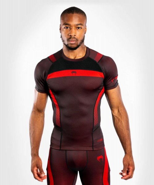 Photo1: VENUM Rashguard NOGI 3.0 Short Sleeve Black/Red (1)