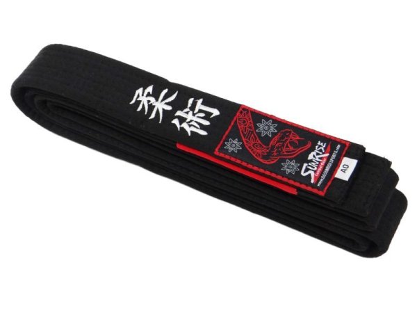 Photo1: SUNRISE Jiu Jitsu Belt  Black (1)