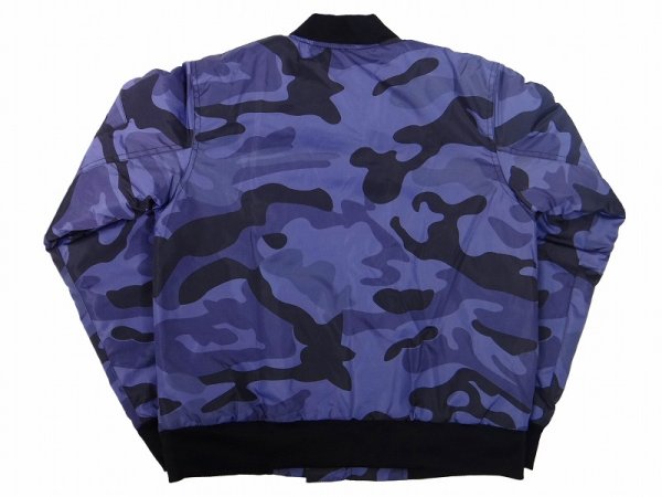 Photo2: BULL TERRIER MA-1 Jacket Traditional Camo Blue (2)