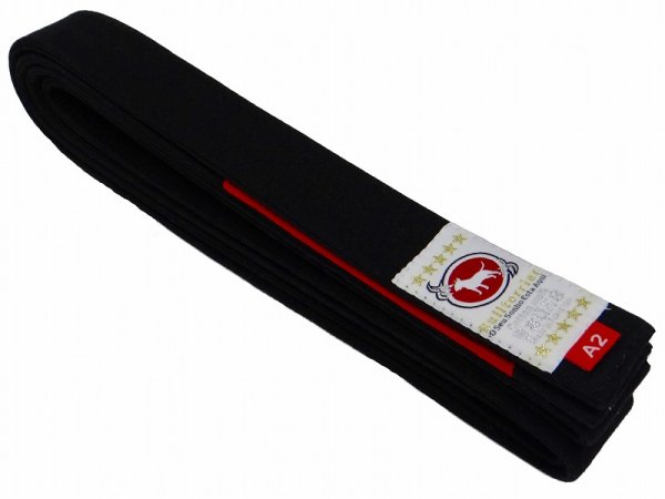 Photo1: BULLTERRIER Jiu Jitsu Belt DELUXE EDITION Black (1)