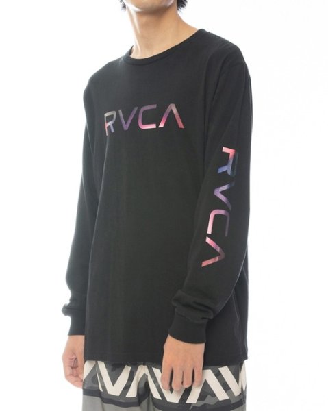 Photo1: RVCA Long Sleeve T-Shirt BIG FILLS Black (1)