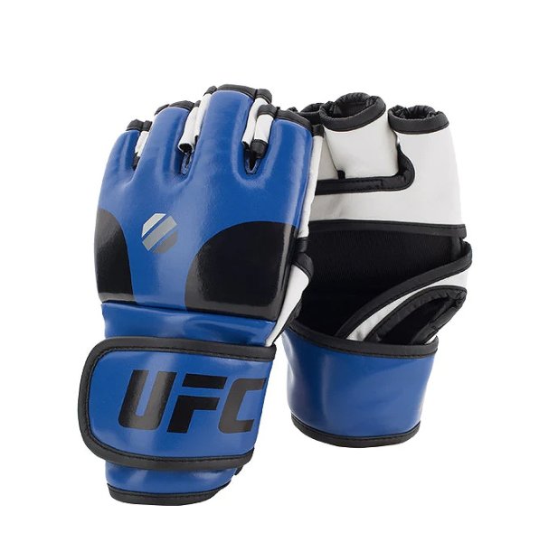 Photo1: UFC Open Palm MMA Training Gloves Blue (1)