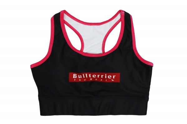 Photo1: BULL TERRIER Ladies Bra Top Black/Pink (1)