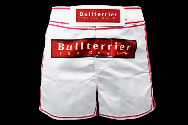 Photo1: BULL TERRIER Ladies Fight Shorts FMN White/Pink (1)