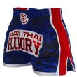 Photo1: FLUORY Muay Thai Shorts MTSF66 Blue (1)